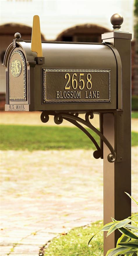 metal box sign|metal numbers for mailbox post.